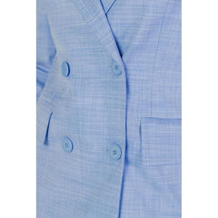 Sandro Ferrone Blue Viscose Blazer - IT46 | L - Coats & Jackets