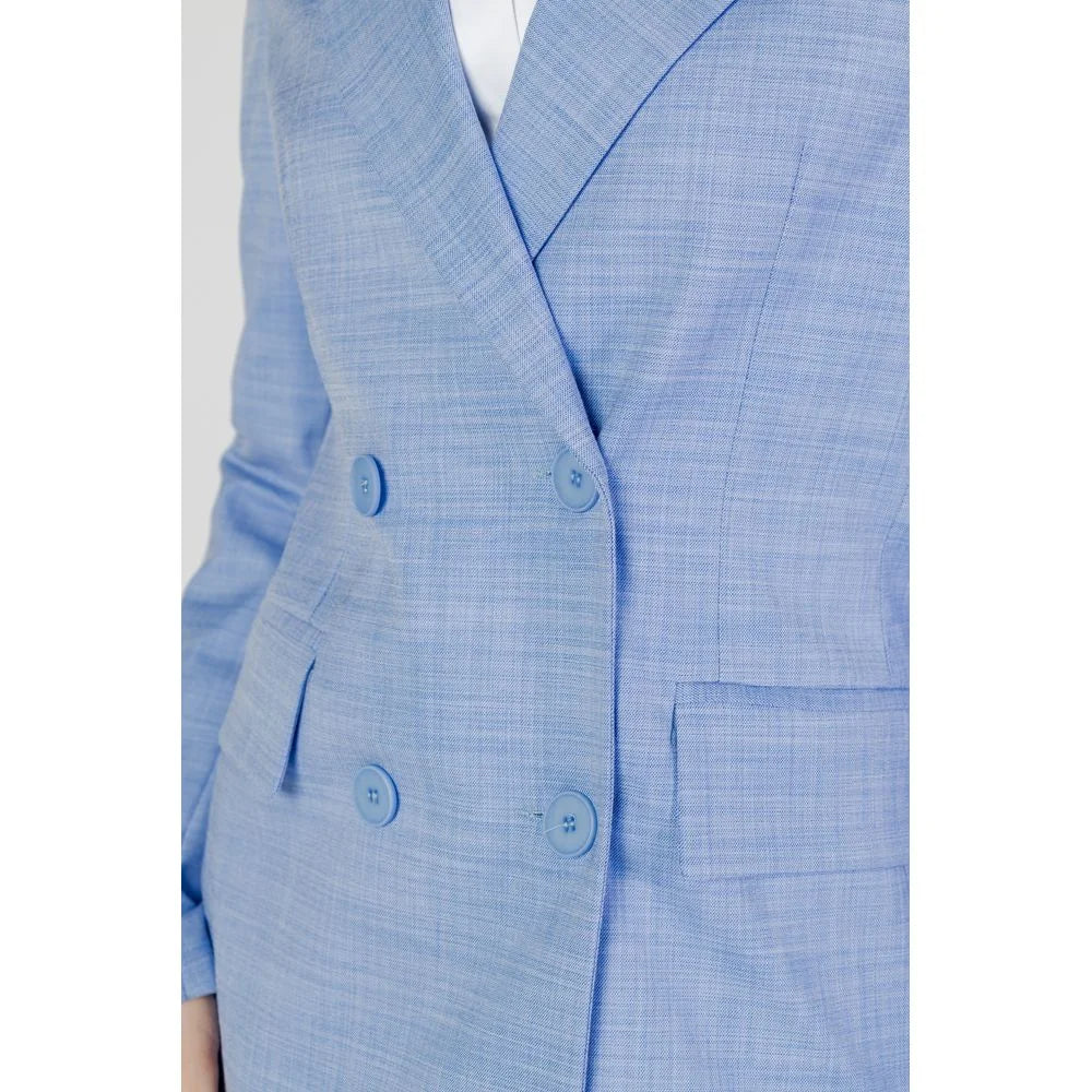 Sandro Ferrone Blue Viscose Blazer - IT46 | L - Coats & Jackets