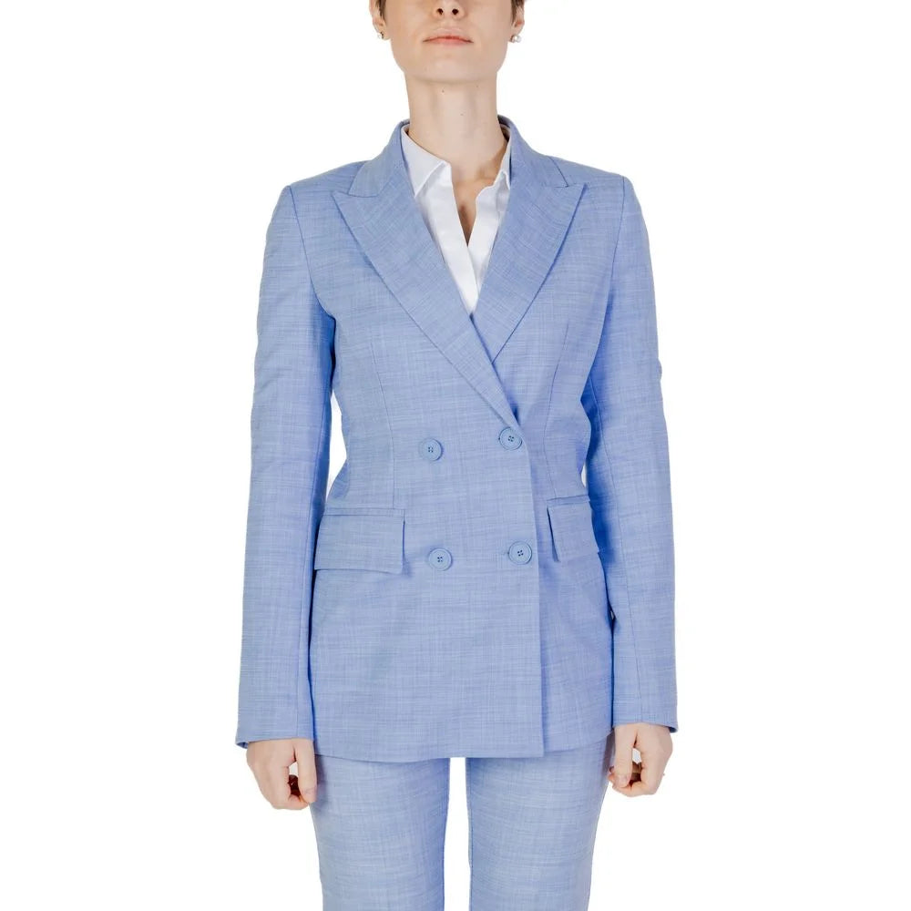 Sandro Ferrone Blue Viscose Blazer - IT46 | L - Coats & Jackets