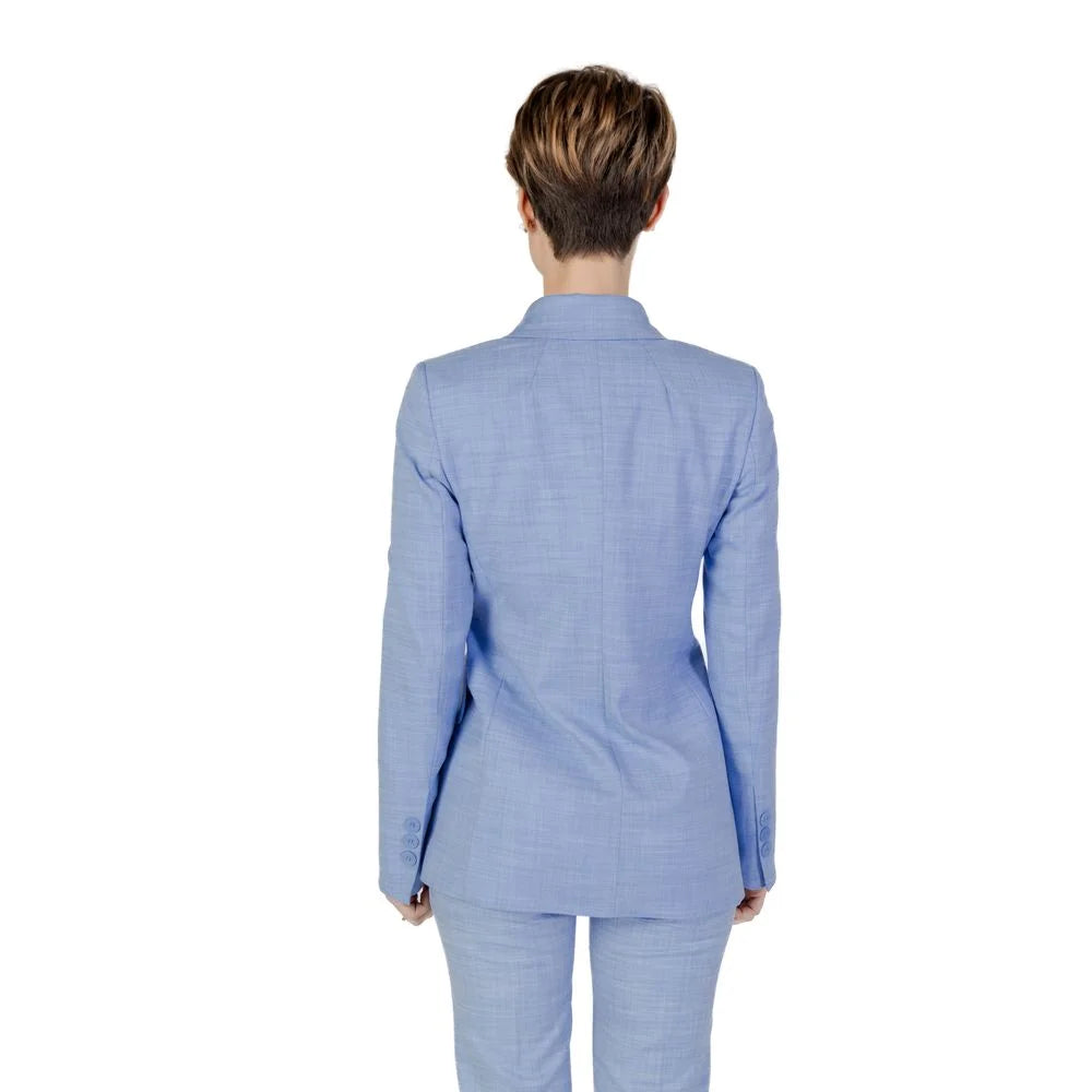 Sandro Ferrone Blue Viscose Blazer - IT46 | L - Coats & Jackets