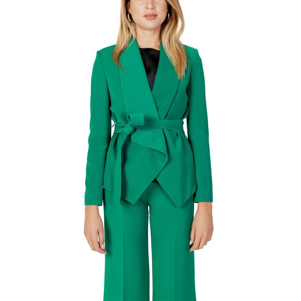 Sandro Ferrone Green Polyester Blazer - IT48 | XL - Coats & Jackets