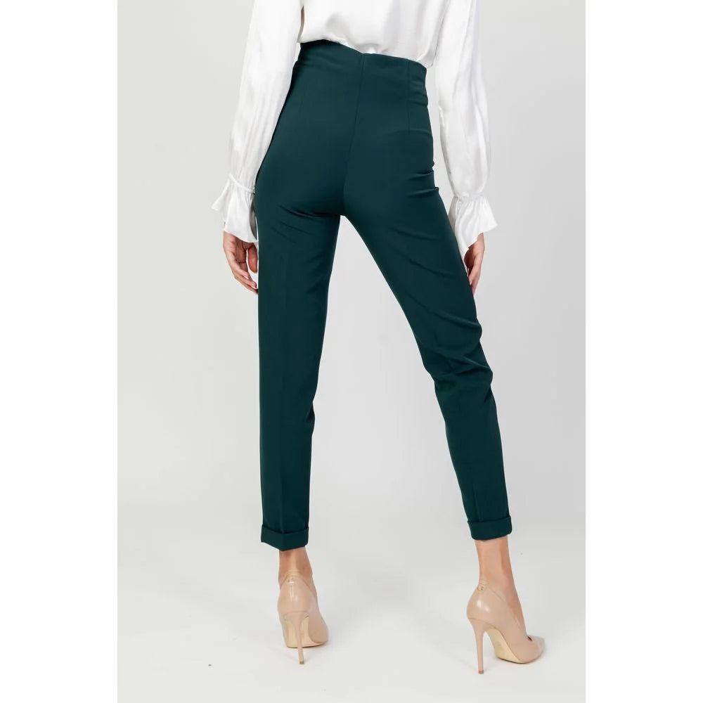 Sandro Ferrone Green Polyester Pant - IT40 | XS - Trousers