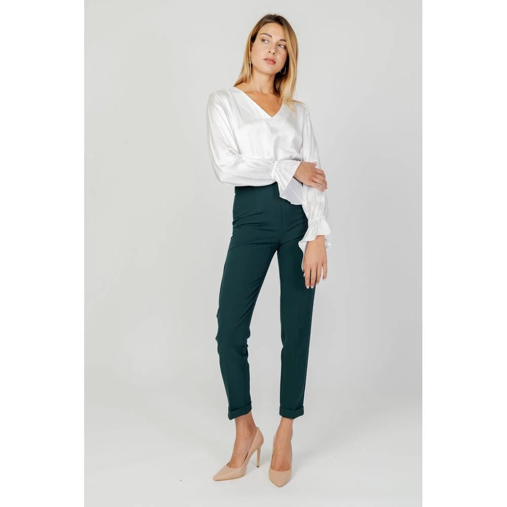 Sandro Ferrone Green Polyester Pant - IT40 | XS - Trousers