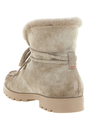 Santoni Beige Calfskin Ankle Boots