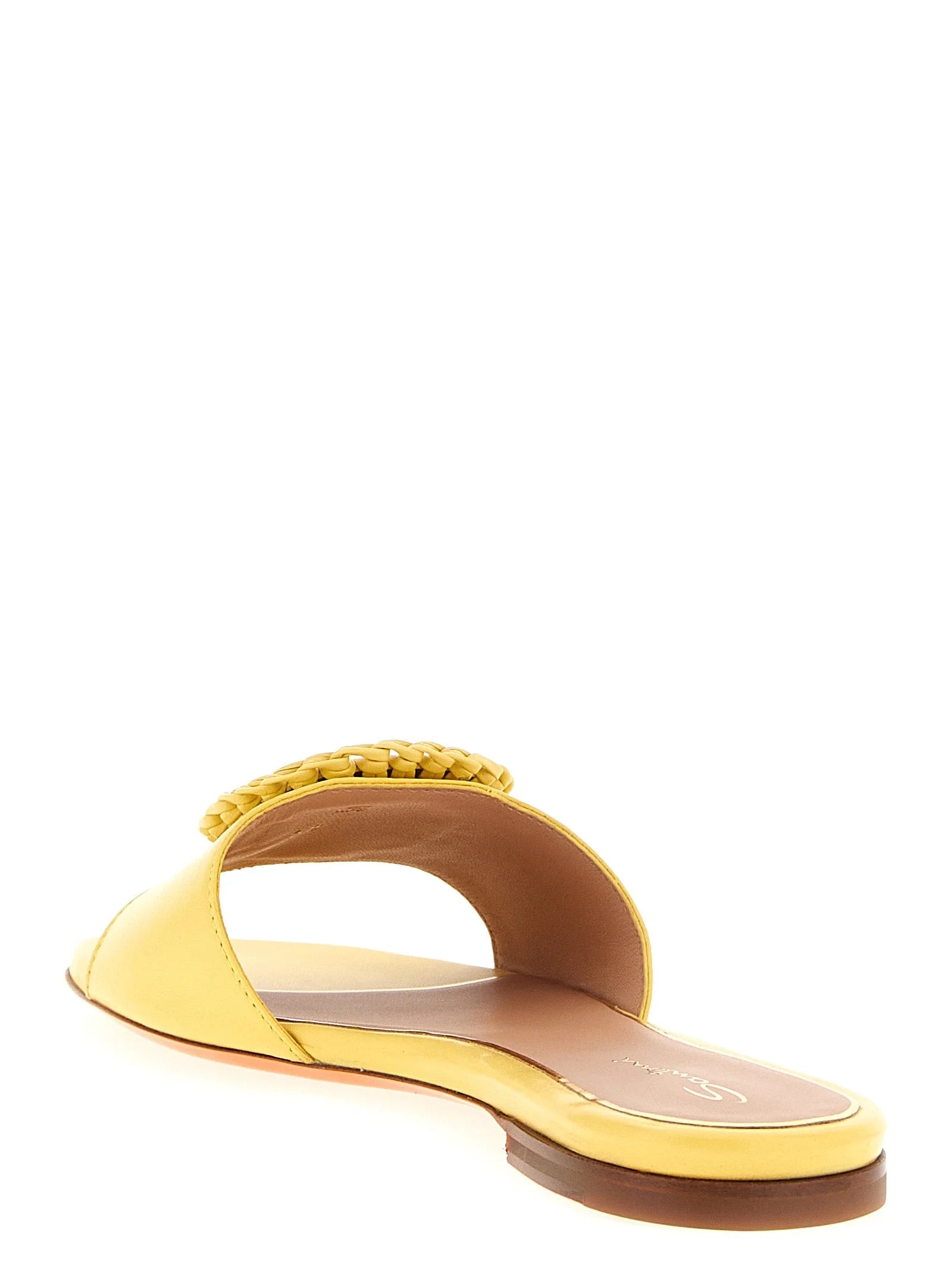 Santoni Bicolor Lamb Leather Slides