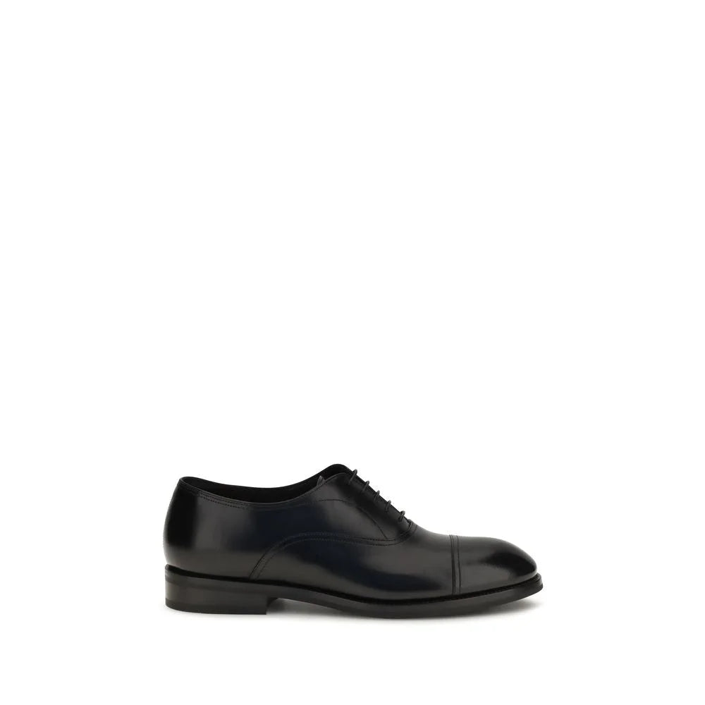 Santoni sorte kalveskind Bos Taurus oxfords og derbies