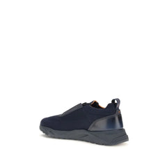 Santoni Blue Fabric Athletic Sneakers