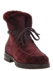 Santoni Bordeaux Calfskin Ankle Boots