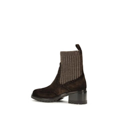 Stivaletti Santoni in pelle di vitello Bos Taurus marrone - EU40/US10