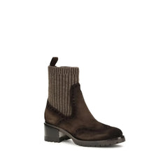 Stivaletti Santoni in pelle di vitello Bos Taurus marrone - EU40/US10