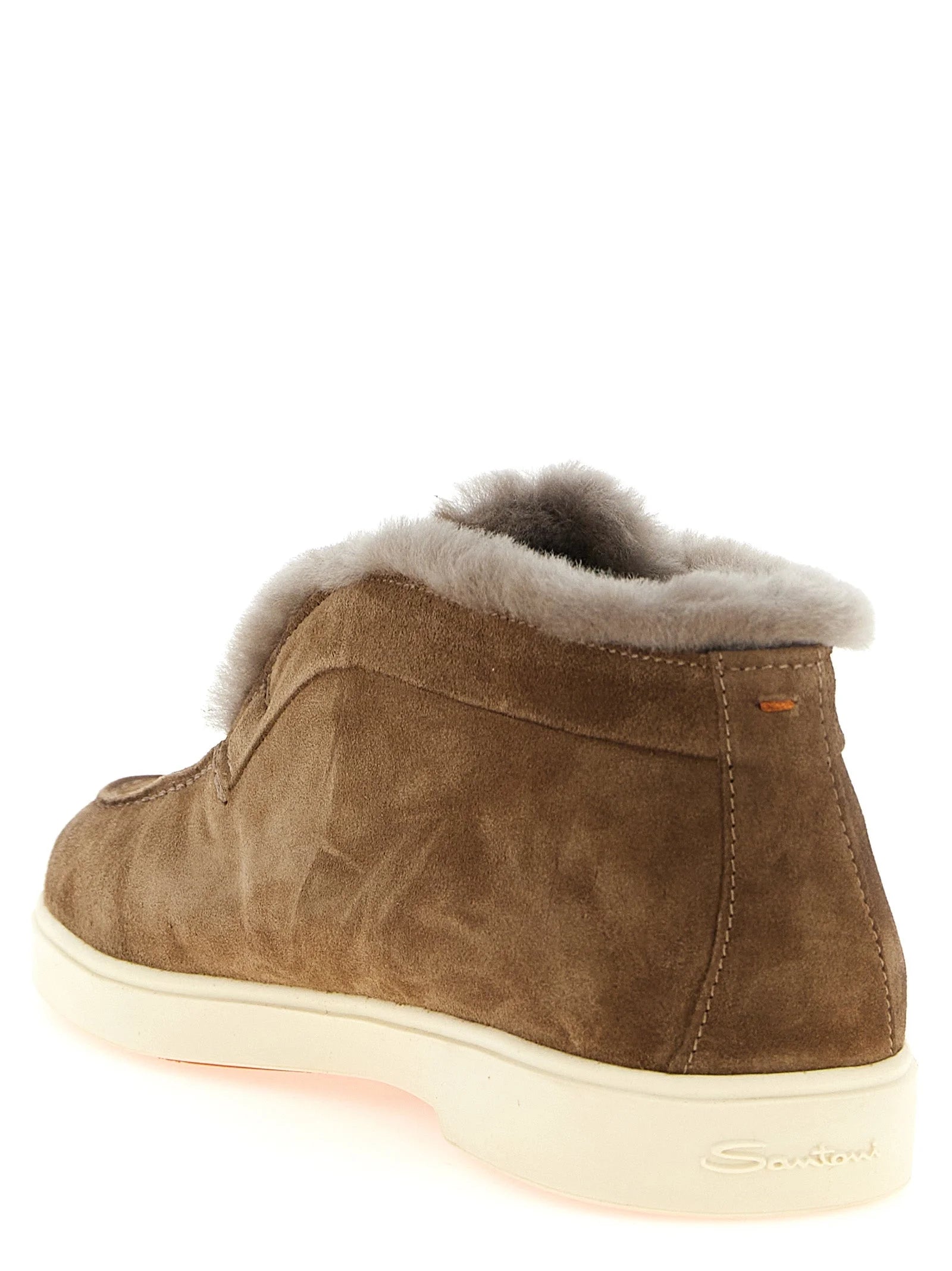 Santoni Brown Calfskin Ankle Boots - EU39/US9