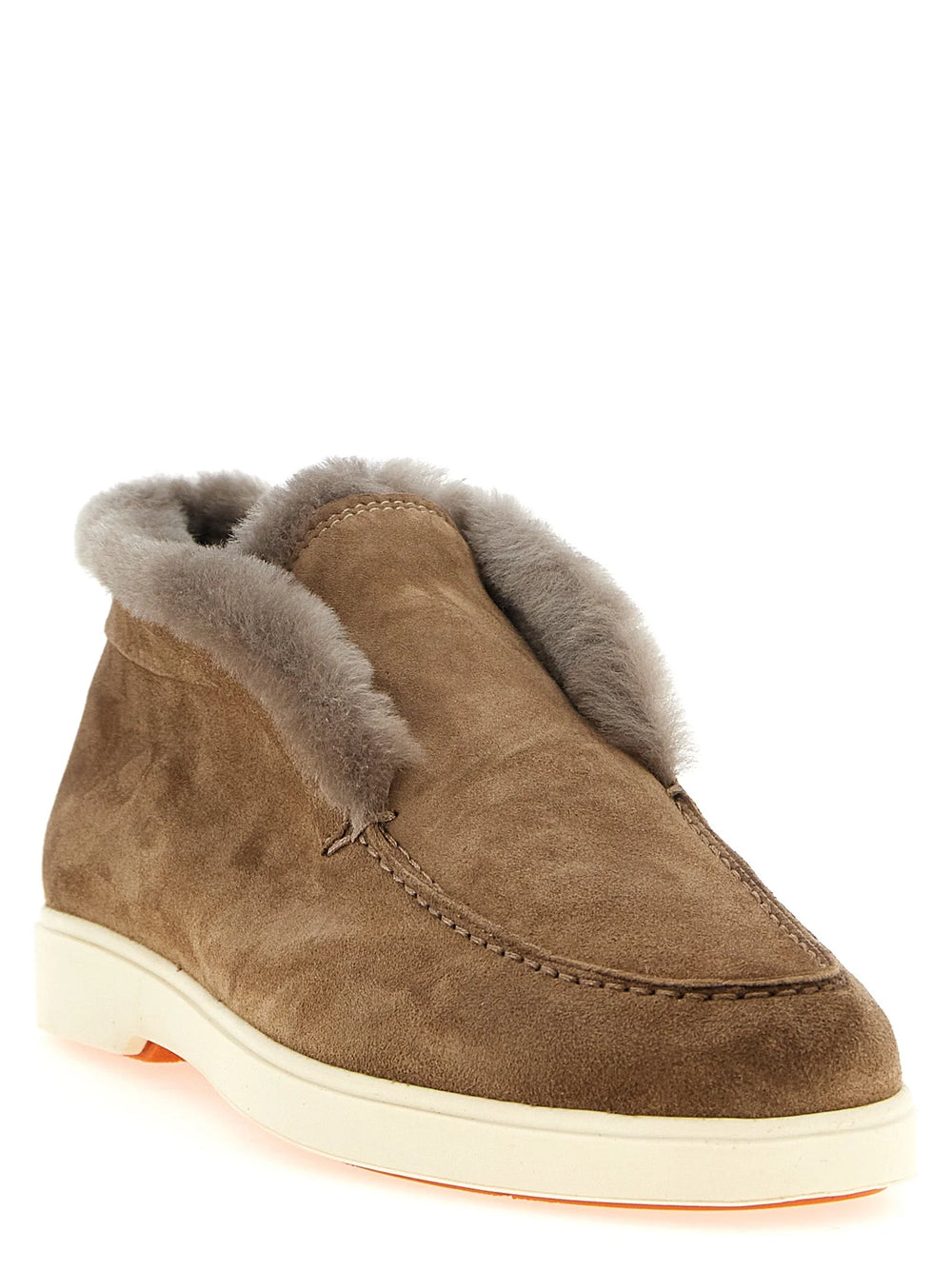 Santoni Brown Calfskin Ankle Boots - EU39/US9