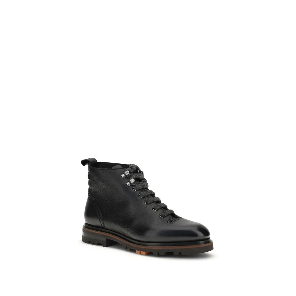 Santoni Leather Ankle Boot - Boots