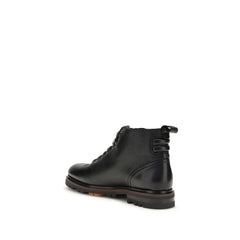 Santoni Leather Ankle Boot - EU39/US6
