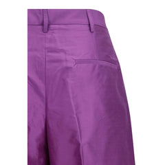 Sara Roka Purple Silk Casual Pants - IT42 | L