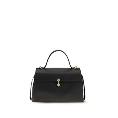 Savette Black Calf Leather Bos Taurus Shoulder Bag