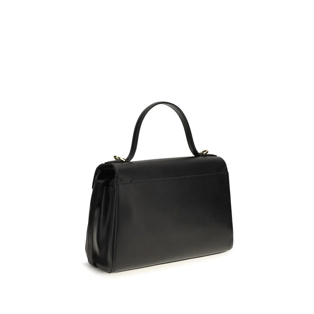 Savette Black Calf Leather Bos Taurus Shoulder Bag