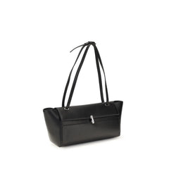 Savette Black Calf Leather Bos Taurus Shoulder Bag