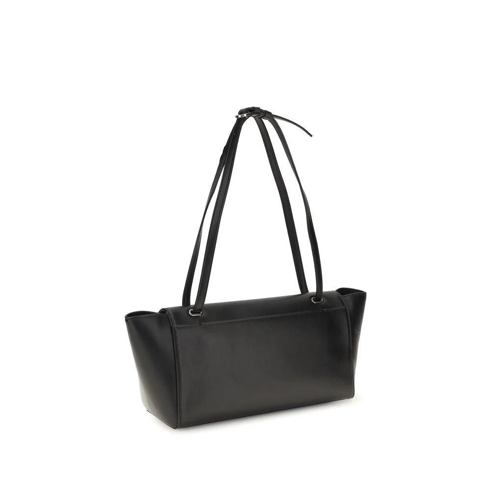Savette Black Calf Leather Bos Taurus Shoulder Bag