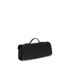 Savette Black Raffia Handbag
