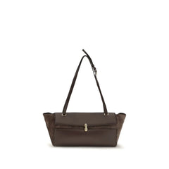 Savette Brown Calf Leather Bos Taurus Shoulder Bag