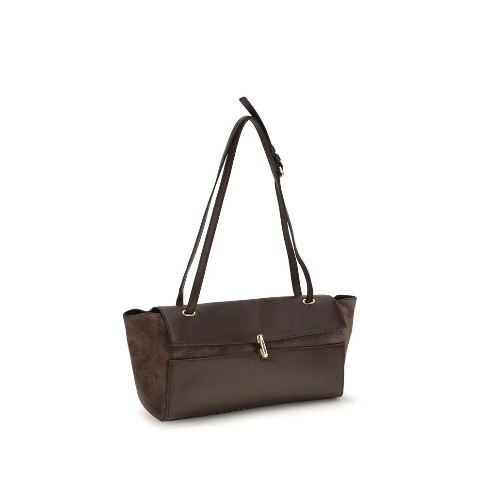 Savette Brown Calf Leather Bos Taurus Shoulder Bag