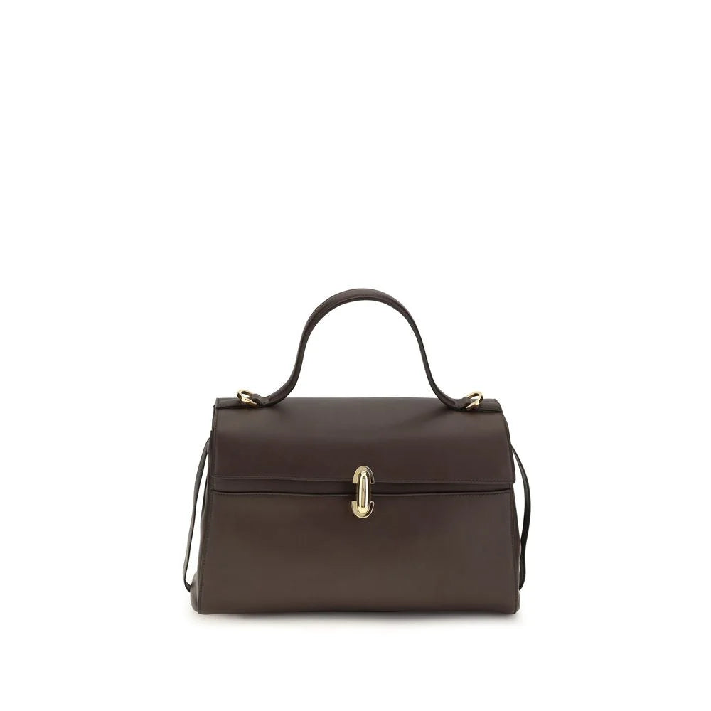 Savette Brown Calf Leather Bos Taurus Shoulder Bag
