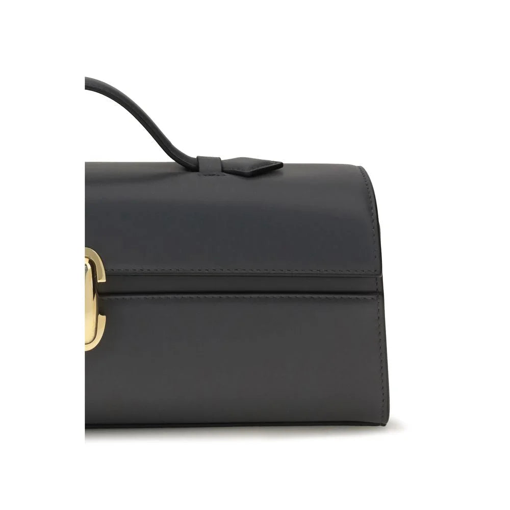 Savette Gray Calf Leather Bos Taurus Shoulder Bag