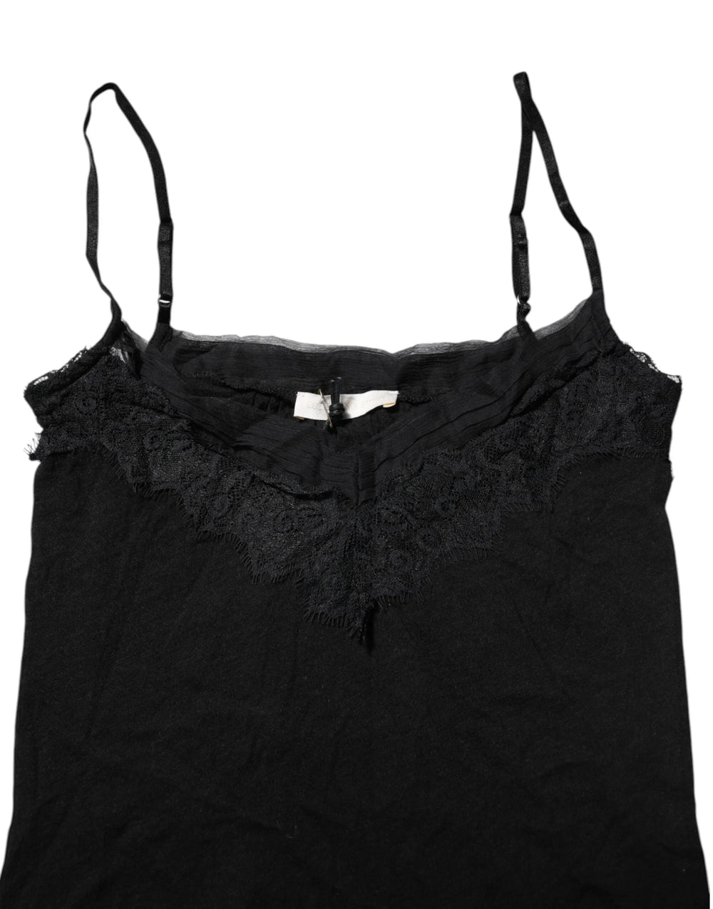 Scervino Street Black Wool Sleeveless Square Neck Tank Top - IT38 | XS - Tank Tops