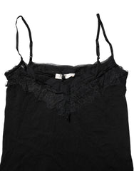 Scervino Street Black Wool Sleeveless Square Neck Tank Top - IT38 | XS - Tank Tops