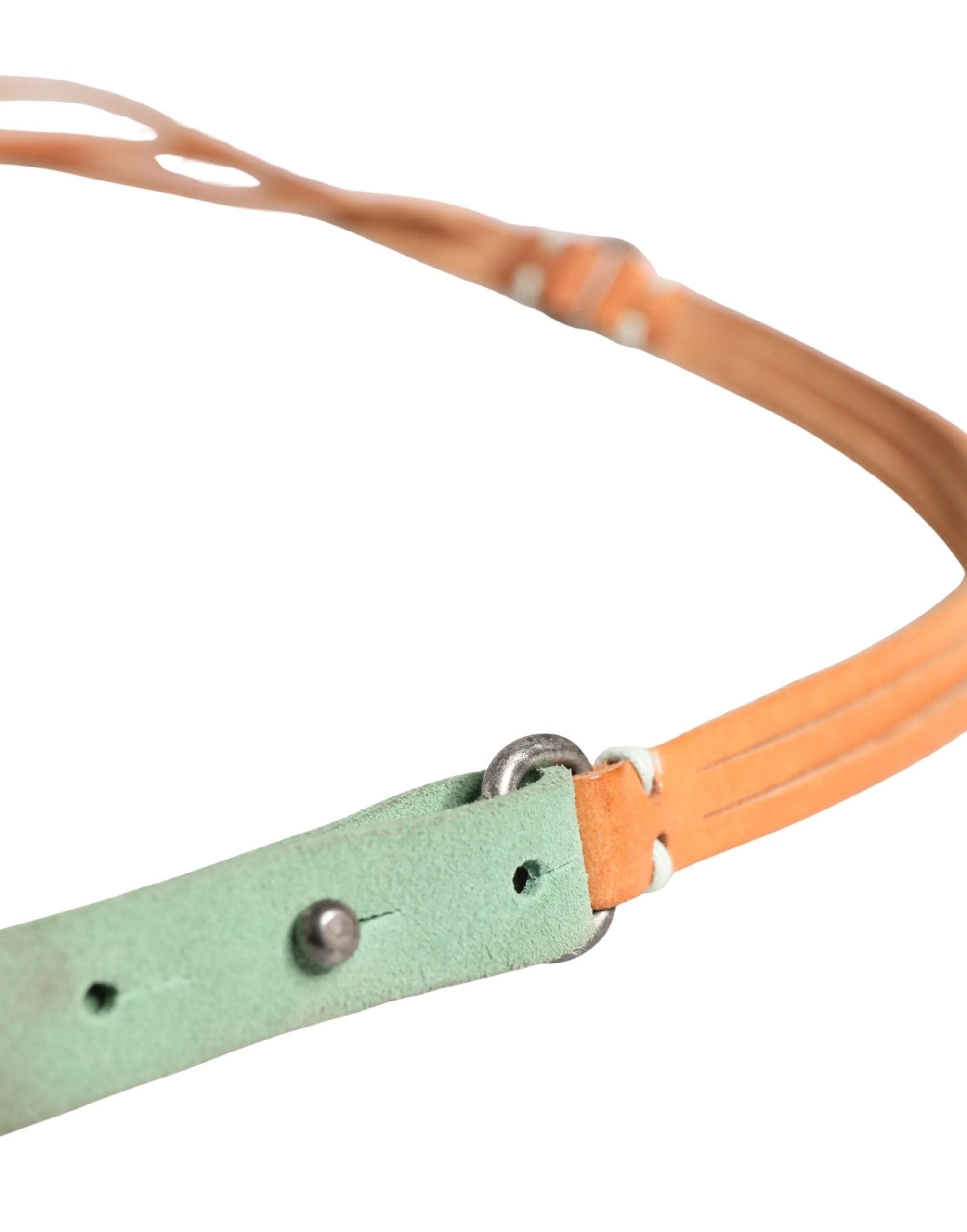 Scervino Street Brown Leather Silver Tone Buckle Waist Belt - S