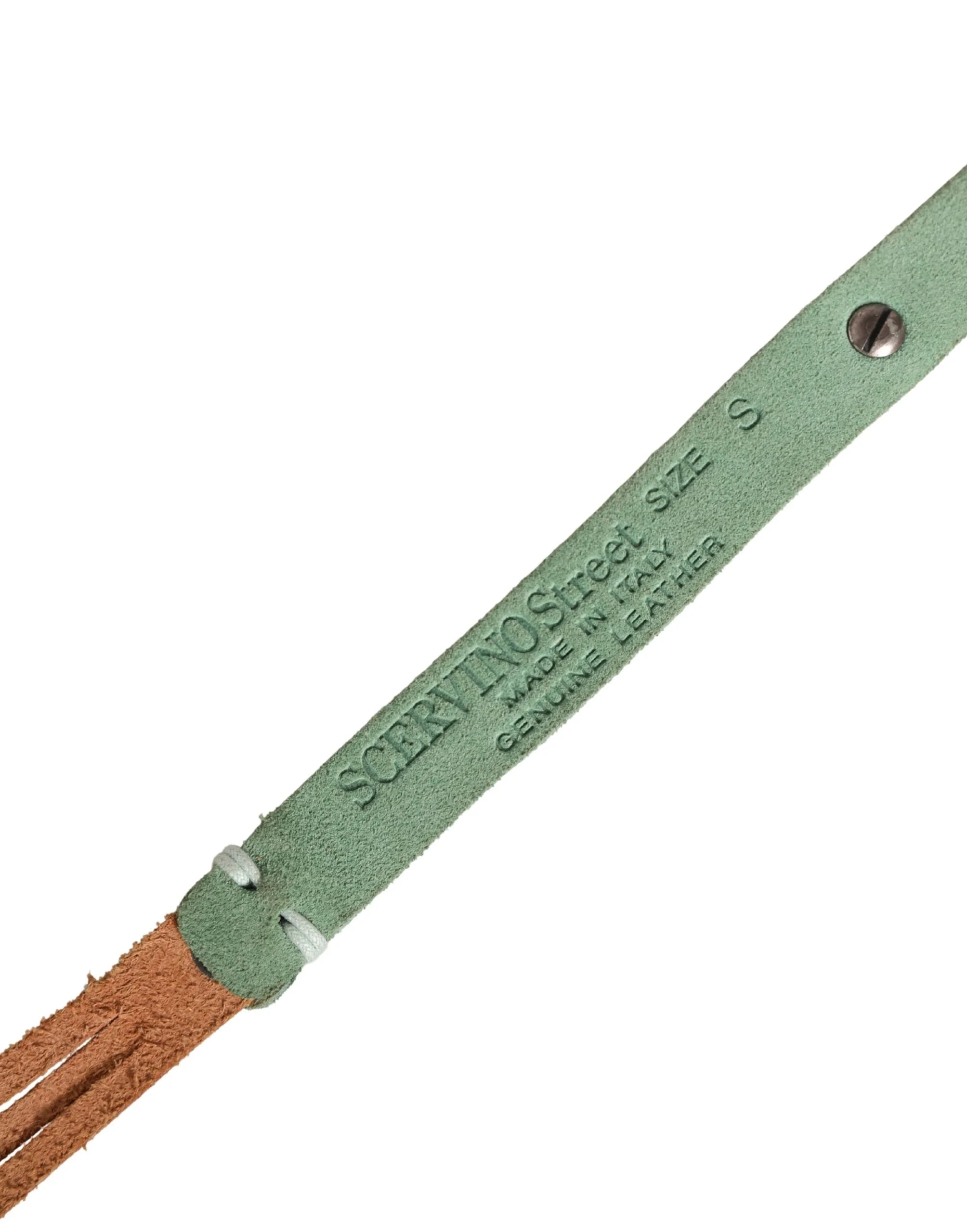 Scervino Street Brown Leather Silver Tone Buckle Waist Belt - S