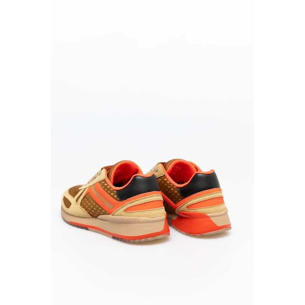 Scotch & Soda Beige Leather Athletic Sneakers