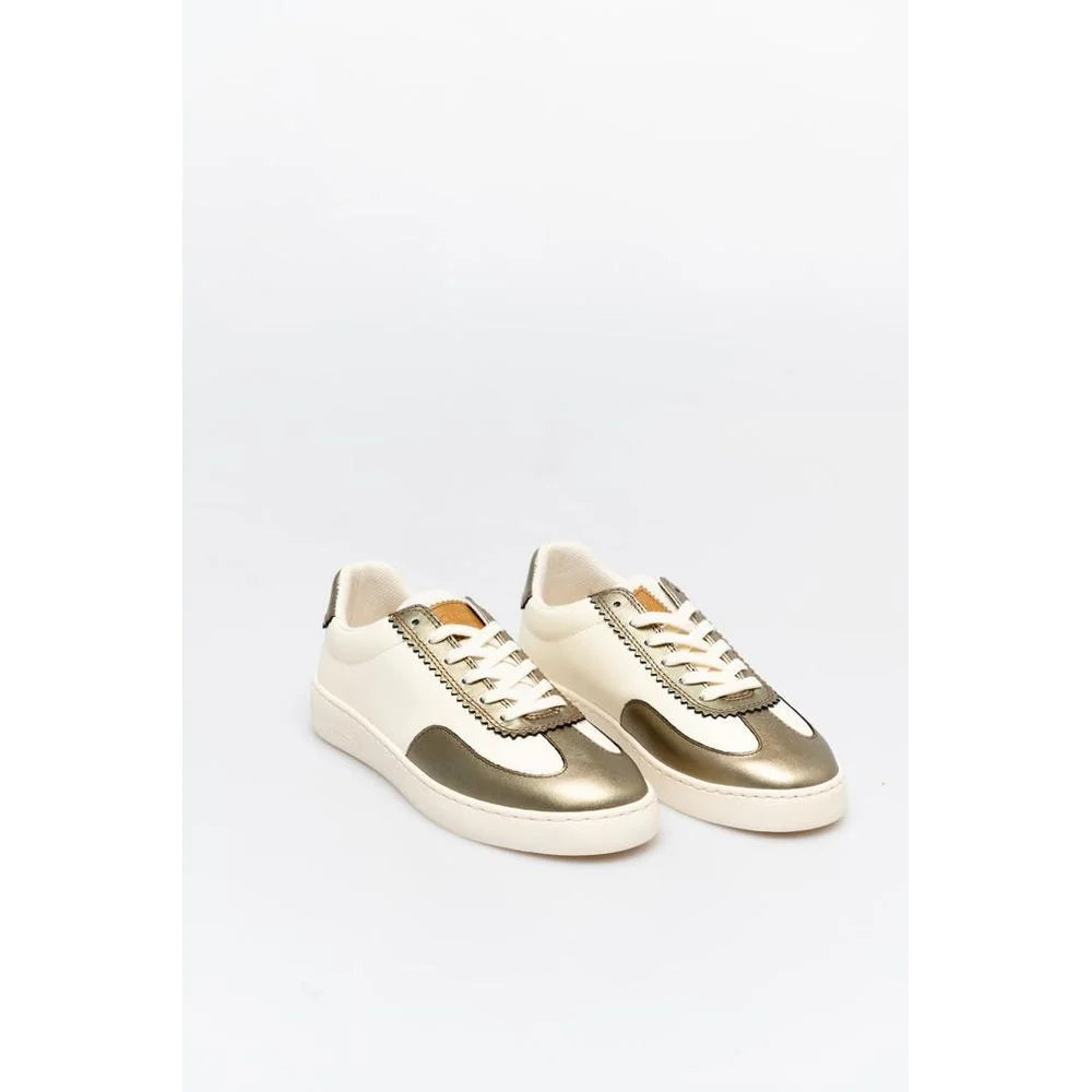 Scotch & Soda Bronze Leather Low Top Sneakers