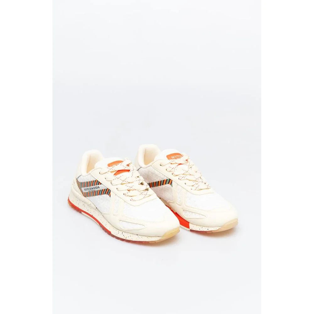 Scotch & Soda White Leather Athletic Sneakers