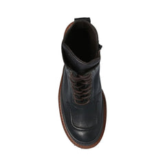 See By Chloé Black Calfskin Lace-Up Boots - EU35/US5