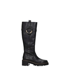 See By Chloé Black Leather Over The Knee - EU36/US6 - Boots