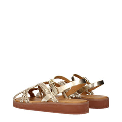 See By Chloé Gold Polyethylene Flat Sandals - EU40/US10