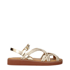 See By Chloé Gold Polyethylene Flat Sandals - EU40/US10