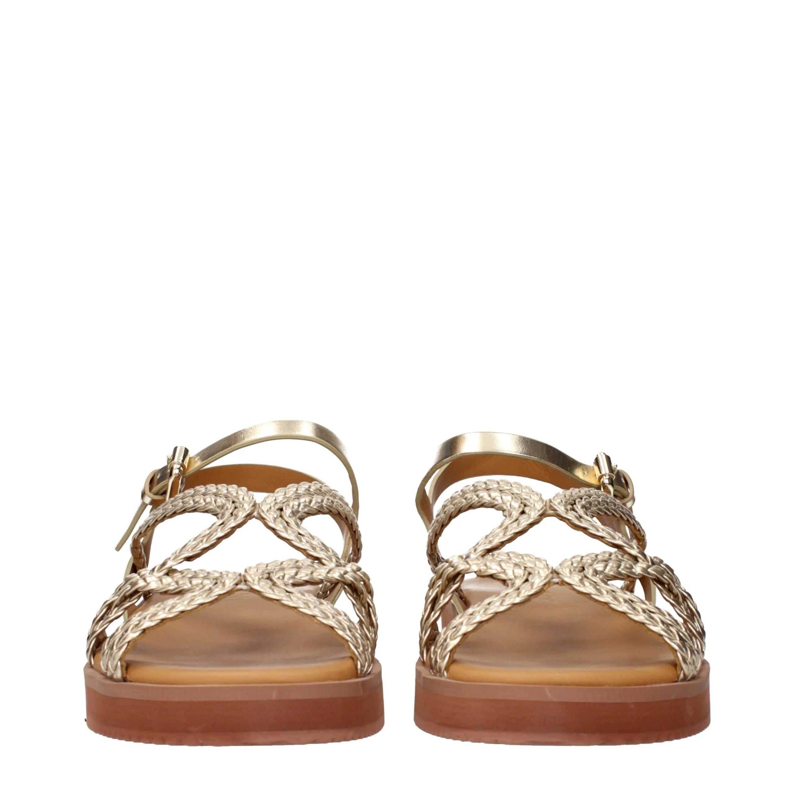 See By Chloé Gold Polyethylene Flat Sandals - EU40/US10