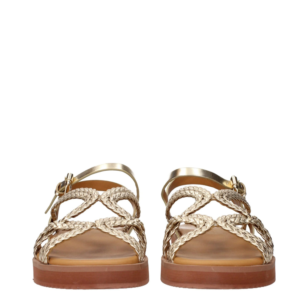 See By Chloé Gold Polyethylene Sandals - EU40/US10