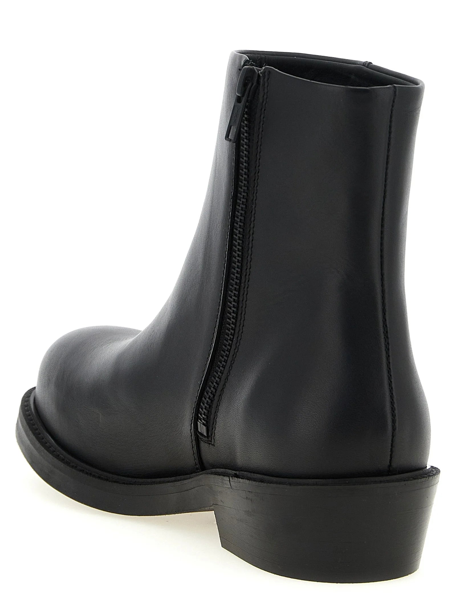 SÉFR Black Calfskin Ankle Boots