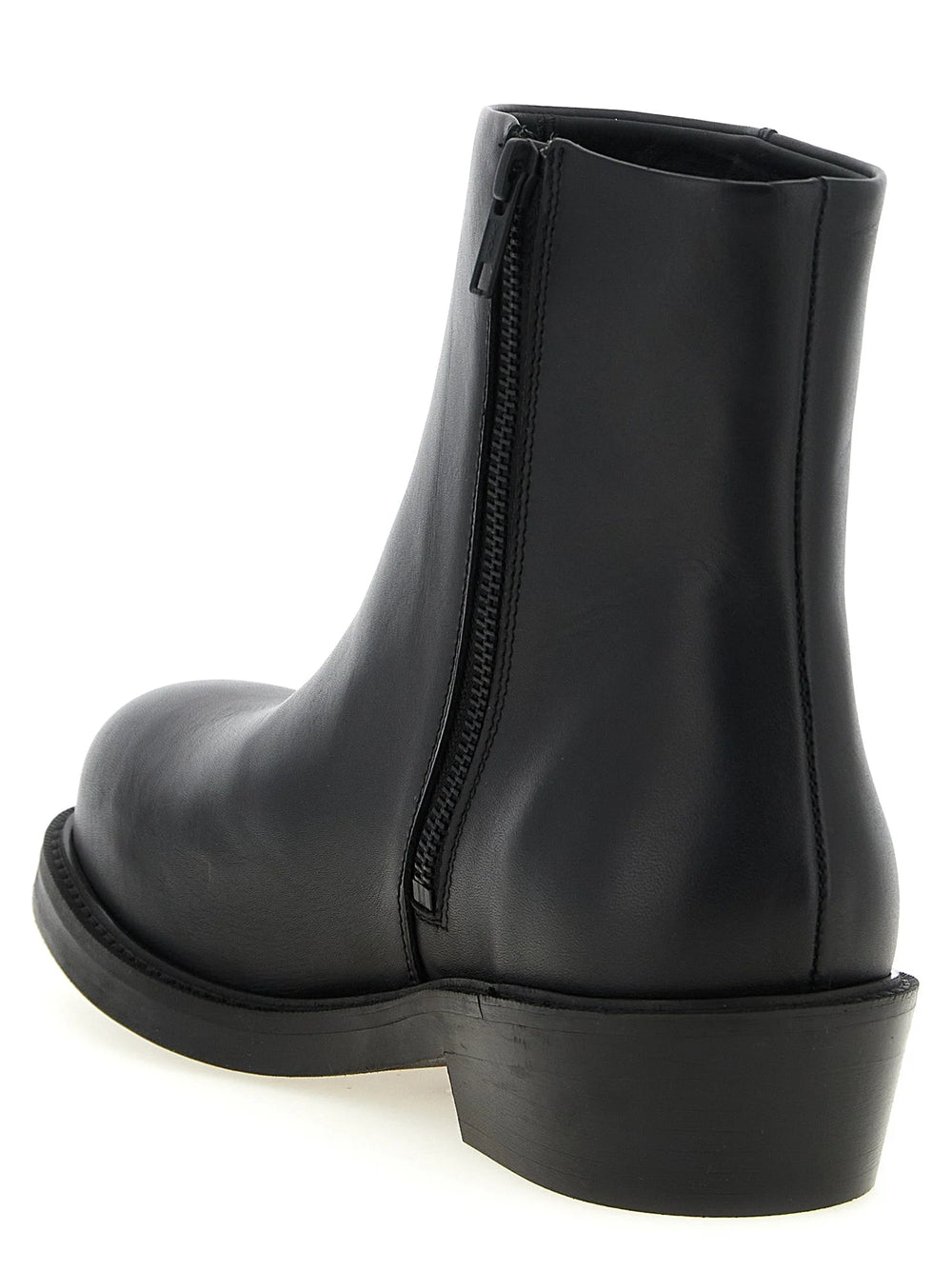 SÉFR Black Calfskin Ankle Boots
