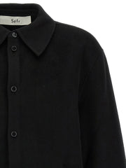SÉFR Black Wool Blouse