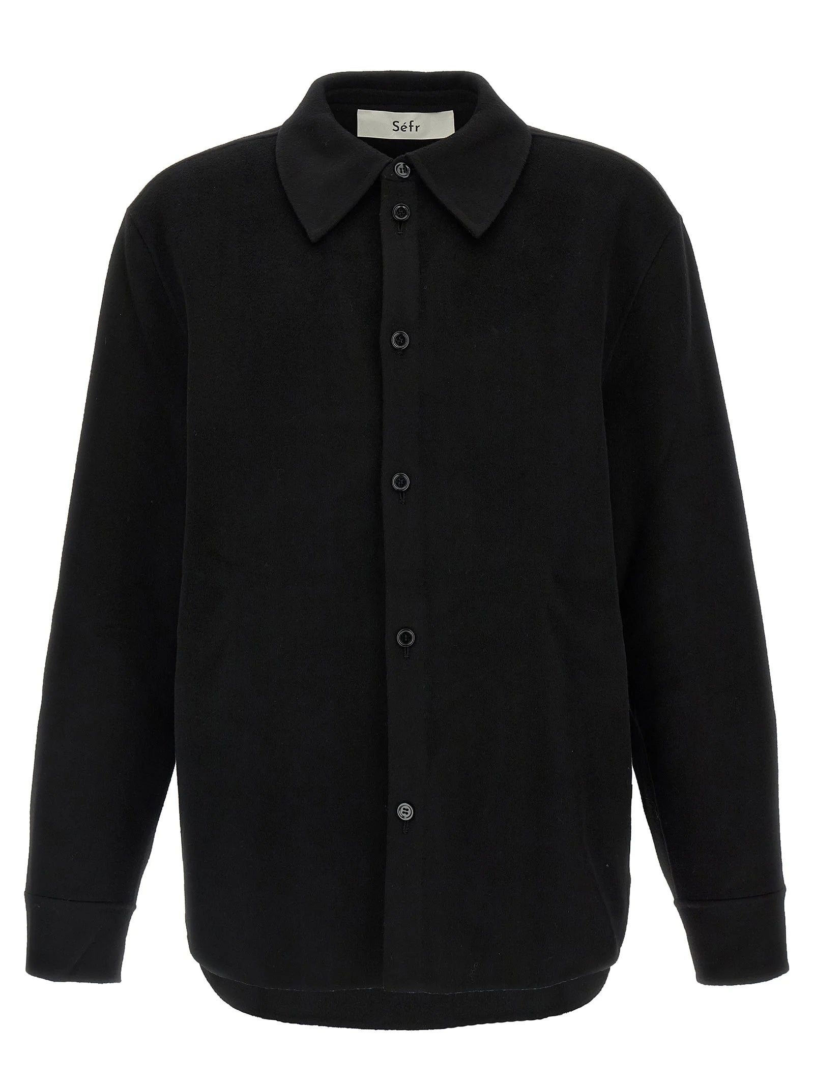SÉFR Black Wool Blouse