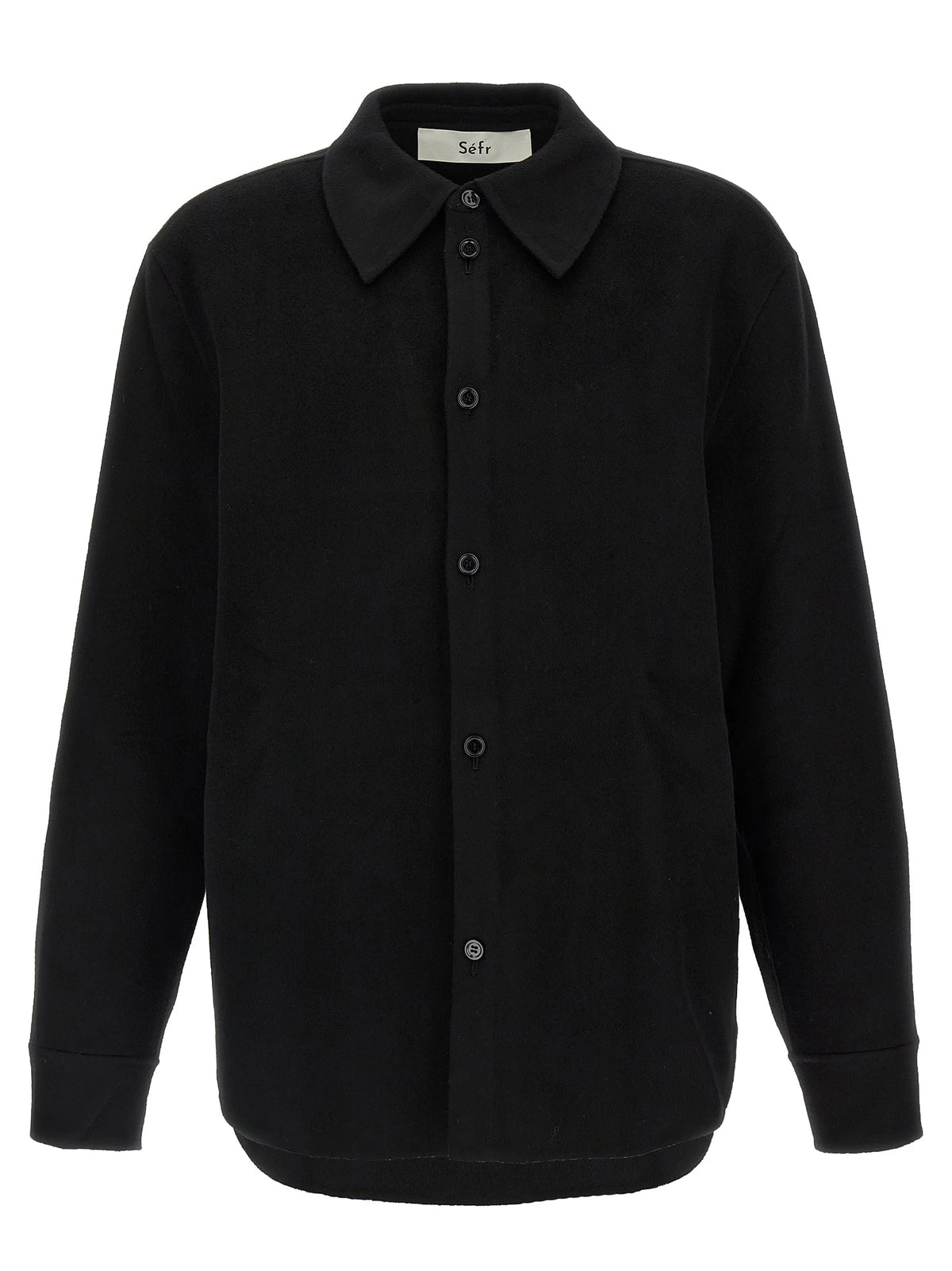 SÉFR Black Wool Blouse