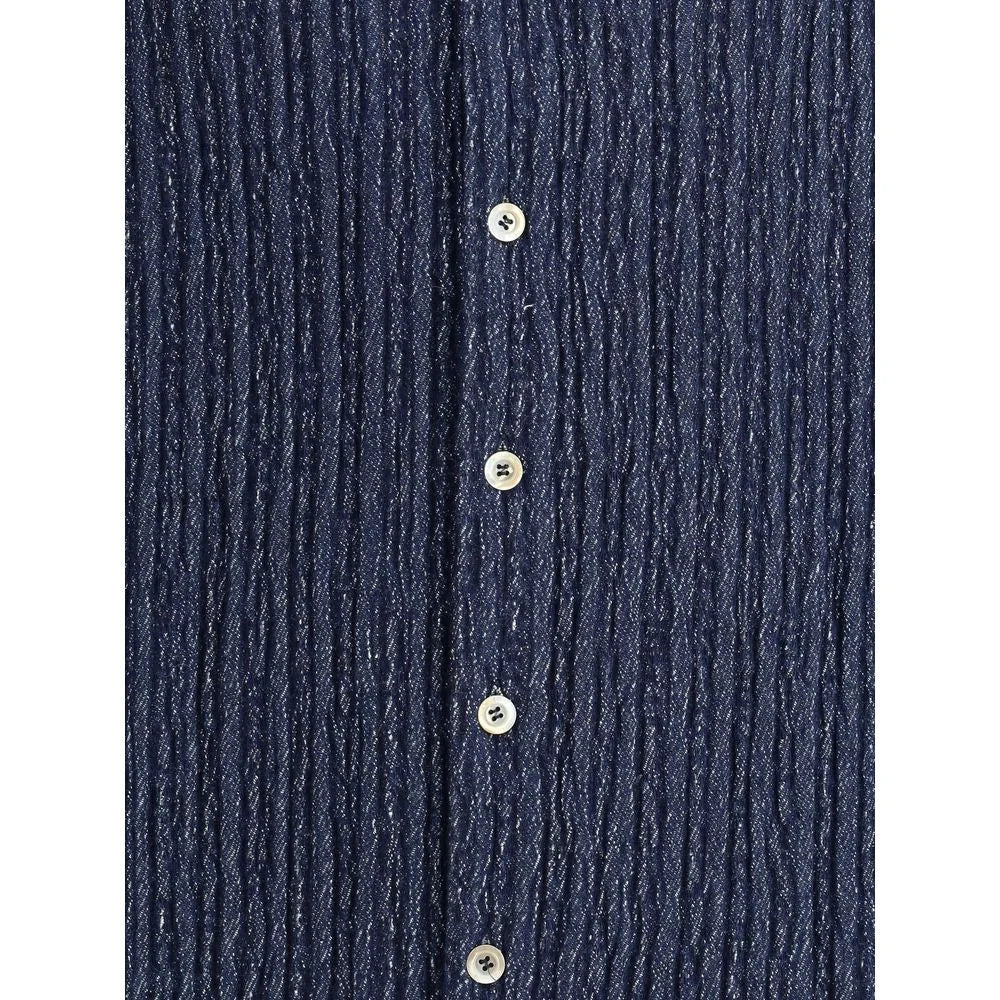 SÉFR Blue Cotton Shirt