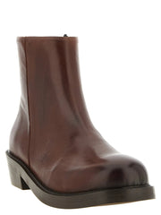 SÉFR Brown Calfskin Ankle Boots