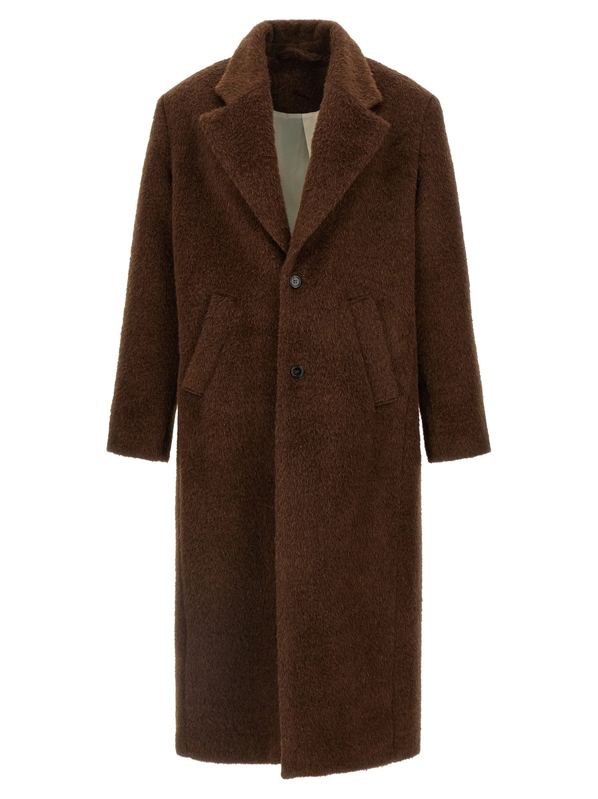 SÉFR Brown Wool Coat - L