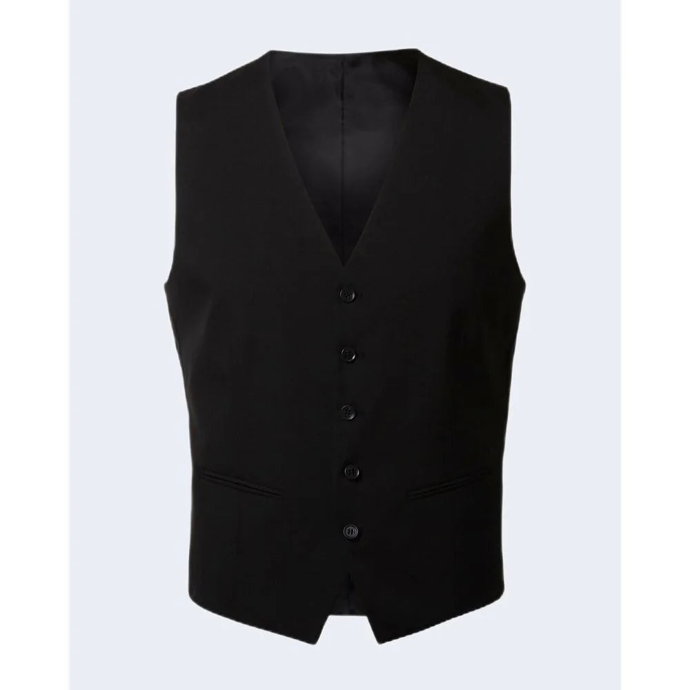 Selected Black Polyester Waistcoat - IT46 | S